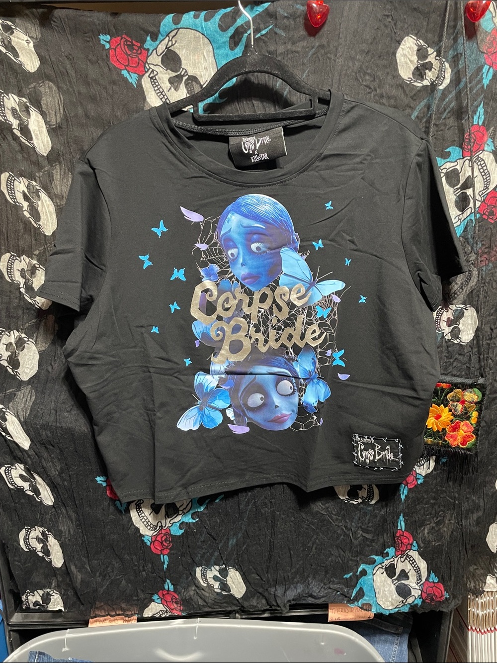 #211 size 4XL Killstar NWT Corpse Bride Black Graphic cropped Tee
